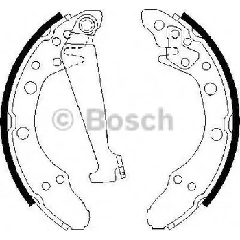 Brzdová čelist Brzdové čelisti Bosch 0 986 487 270 sada zadní levé nebo pravé