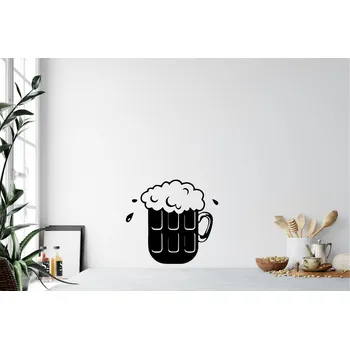 Samolepící dekorace Lepy.cz Samolepka na zeď Pivo Velikost (šířka x výška): 20x18cm, Barevná varianta: Tmavě modrá