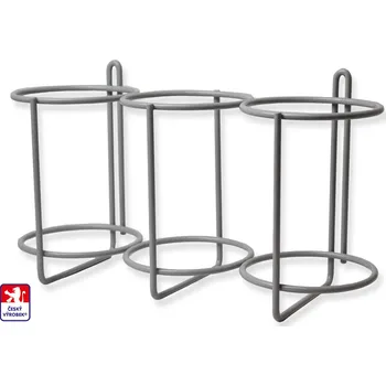 Košík na láhev UVAX Držák na 3 ks PET lahve 2 l Barva: Šedá