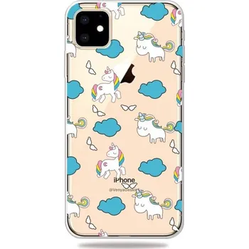 Pouzdro na mobilní telefon Měkký 3D transparentní kryt pro iPhone 11 - jednorožci