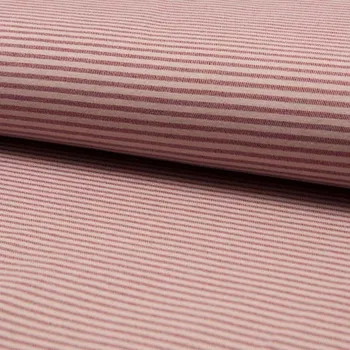 Kostýmovka růžovo-vínový tenký pruh, š.160