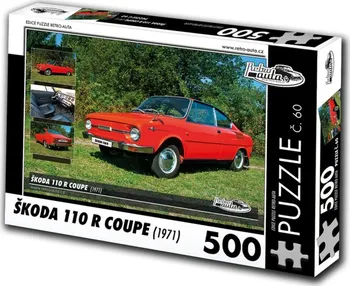 Puzzle KB Barko Retro-Auta Škoda 110 R Coupe (1971) 500 dílků