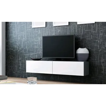 Televizní stolek Nábytek PEGAS s.r.o. TV komoda VIGO 140 - šedo-bílá