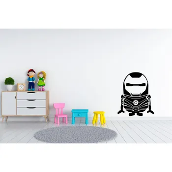 Samolepící dekorace Lepy.cz Samolepka na zeď Mimoň - Iron Man Velikost (šířka x výška): 20x24cm, Barevná varianta: Karafiátová růžová