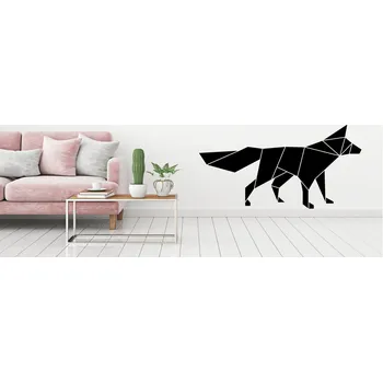 Samolepící dekorace Lepy.cz Samolepka na zeď Liška - geometrická Velikost (šířka x výška): 55x28cm, Barevná varianta: Světle hnědá