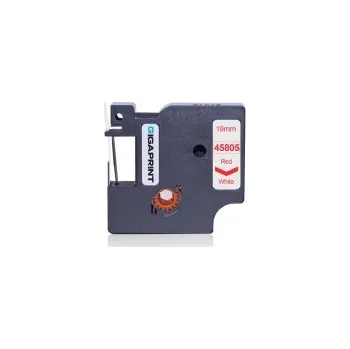 Pásek do tiskárny Gigaprint za páska DYMO 45805 D1 19mm červený tisk/bílý podklad - kompatibilní