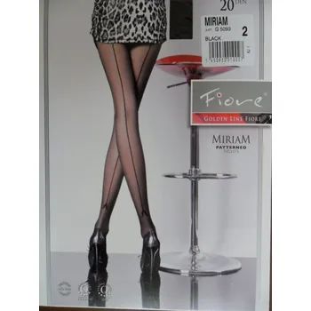 Dámské punčochy MIRIAM 20den-punčochové kalhoty FIORE black-černé (vzorované punčochové kalhoty)