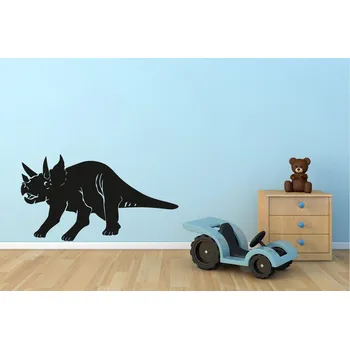 Samolepící dekorace Lepy.cz Samolepka na zeď Dinosaurus - Triceratops Velikost (šířka x výška): 36x20cm, Barevná varianta: Světle zelená