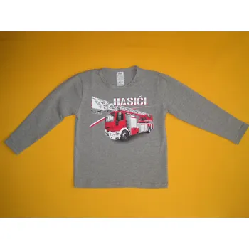 Arex, ČR Chlapecké tričko dlouhý rukáv Hasiči 1 Barva: šedá, Velikost: 92