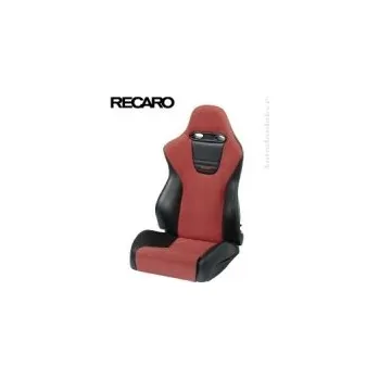 Tuning RECARO nastavitelné sedadlo model SPORT Trendline bez průvleků na pásy (materiál černá koženka + červená Dinamica - vlákno podobné semiši)