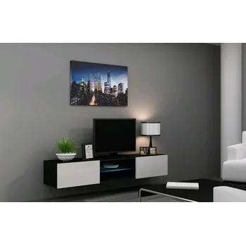 Televizní stolek Nábytek PEGAS s.r.o. TV komoda VIGO CLASS - černo-bílá