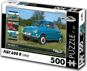 Puzzle KB Barko Retro-Auta Fiat 600 D (1964) 500 dílků