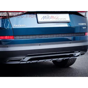 Koncovka výfuku Dummy - koncovky výfuku, ABS - černý lesklý "klavírlak", Kodiaq (961 04)