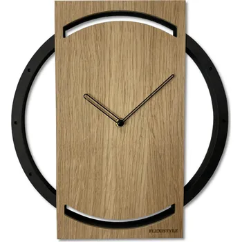 Hodiny Flexistyle Nástěnné hodiny Wood Oak 2 Přírodní