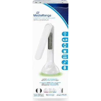 Lampička Kompaktní LED stolní lampa, bílá MROS502