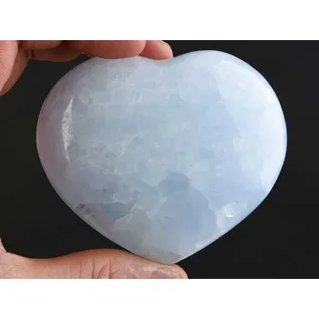 Přírodní kámen Modrý kalcit srdce (220g)