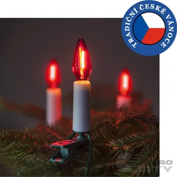 Exihand Felicia červená SV-16, 16 žárovek LED FILAMENT