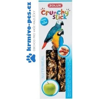 Pro ptáka Crunchy Stick Parrot Buráky/Jablko 2ks Zolux
