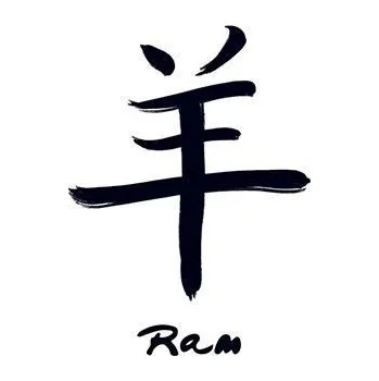 Odstranitelné tetování Znamení čínského zvěrokruhu Ovce - nalepovací tetování