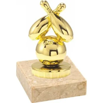 Figurka zlatá bowling Barva: Zlatá, Výška: 10 cm