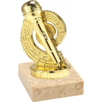 Figurka zlatá mikrofon Barva: Zlatá, Výška: 10 cm