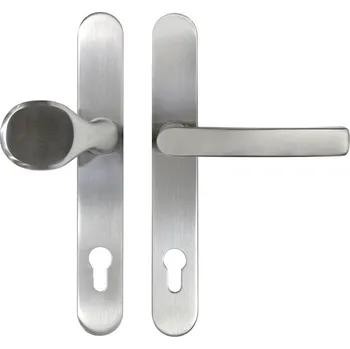 Dveřní kování Kování RHD.0040 nerezové pro plastové dveře - madlo/klika nerez 92 mm PZ - na zámkovou vložku