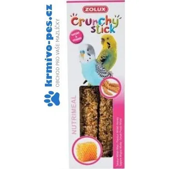 Pro ptáka Crunchy Stick Parakeet Proso/Med 2ks Zolux
