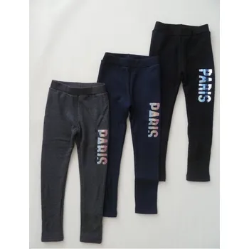 F&D DÍVČÍ LEGÍNY ZATEPLENÉ S MĚNICÍMI FLITRY "SWIPE PARIS" Barva: tmavě modrá, Velikost: 8 let