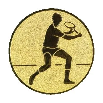 Emblém tenis muž Barva: zlato, Průměr: 2,5 cm