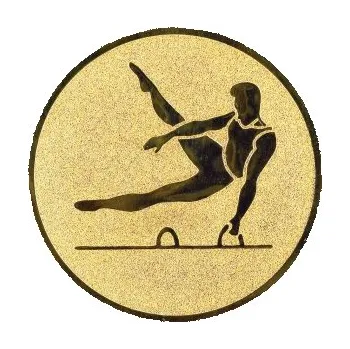 Emblém gymnastika sportovní muž Barva: bronz, Průměr: 2,5 cm