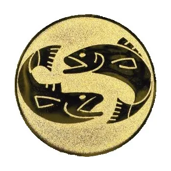 Emblém ryby Barva: stříbro, Průměr: 2,5 cm