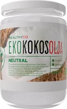 Rostlinný olej HealthyCi Bio kokosový olej neutrální 500 ml
