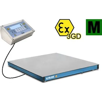 Obchodní váha váha DINI ARGEO ETB 600kg/200g, 1250x1250mm, ATEX3GD, EU ověření (váha do prostředí Ex, zóna 2 a 22)