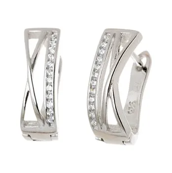 Náušnice Stříbrné naušnice s čirými zirkony SVLE0279XI2BI00