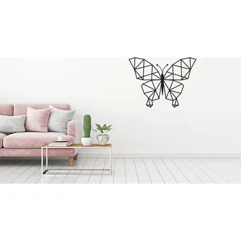 Samolepící dekorace Lepy.cz Samolepka na zeď Motýl - geometrický Velikost (šířka x výška): l10x81cm, Barevná varianta: Nugátová hnědá