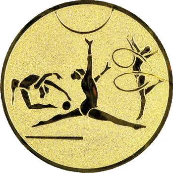 Emblém gymnastika moderní Barva: zlato, Průměr: 2,5 cm