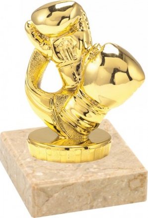 Figurka zlatá box Barva: Zlatá, Výška: 10 cm