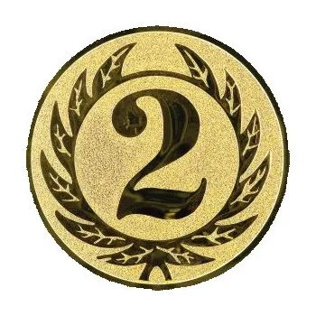 Emblém číslice 2 Barva: bronz, Průměr: 5,0 cm