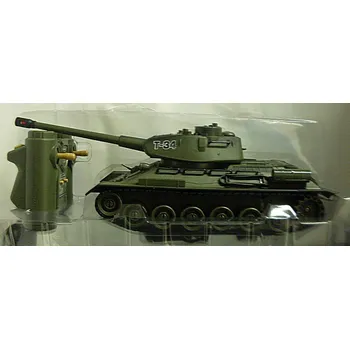 RC model tanku R/C Tank z 2 světové války T 34 svítící zvukový s pojizdnými pásy a nášlapnou minou a paketem na dál