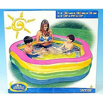 Bazén Bazén velký hranatý barevný nafukovací