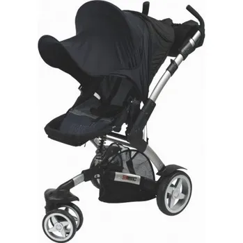 Stříška na kočárek Stříška ochranná clona na kočárek textilní černá