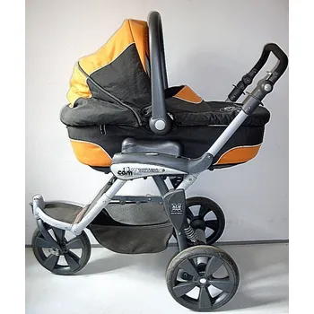Kočárek Kočárek Cortina X3 Evolution CAM včetně autosedačky oranžovo černý používaný