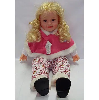 MAXI Panenka mluvící v květované kalhoty a růžová pelerina s kapucí