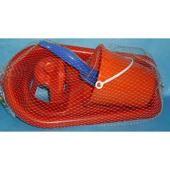 Hračka na písek Loď velká 37 cm do vody i na písek na hraní plastová s kbeličkem a lopatkou