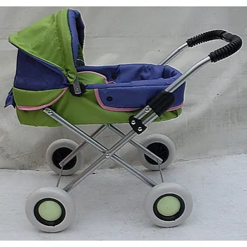 Kočárek pro panenku Kočárek pro panenku malý Lux hluboký zeleno modrý