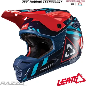 Helma na motorku MX helma Leatt GPX 5.5 Composite V19.1 Ink Blue 2019 L