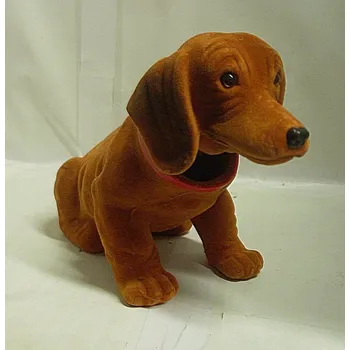 Pes jezevčík retro pejsek s pohyblivou kývající hlavou Dekorační předmět