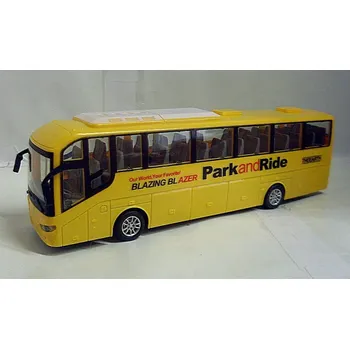 RC model auta Autobus svítící R/C na dálkové ovládání s packetem Park and Ride žlutý