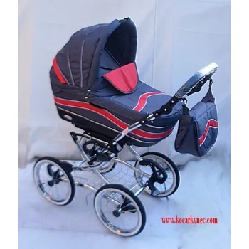 Kočárek Kočárek Symphony Classic MA luxusní kombinovaný velká nafukovací kola color šedo červený