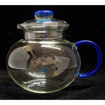 Konvice na čaj Konvice s víčkem skleněná varné sklo modrá